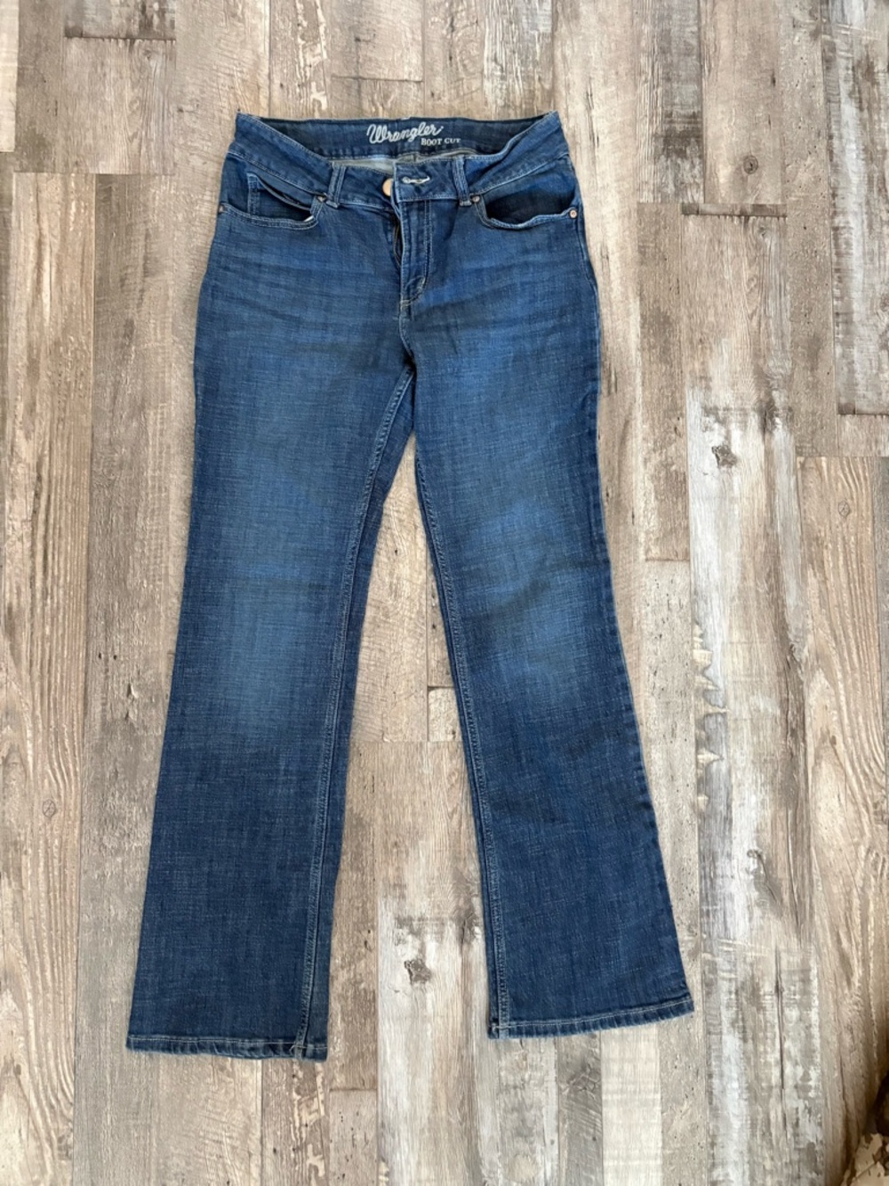 Wrangler Women's Blue Bootcut Jeans - Dark Indigo Wash